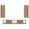 4 Piece TV Cabinet Set - Sonoma Oak Engineered Wood