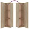 4 Piece TV Cabinet Set - Sonoma Oak Engineered Wood