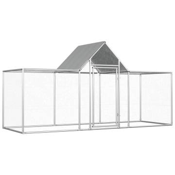 Durable 3x1x1.5m Galvanised Steel Chicken Coop | Hipomarket