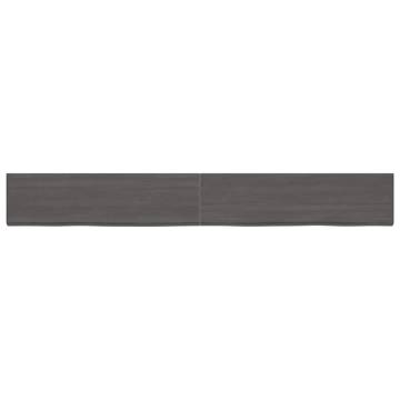 Dark Brown Solid Wood Bathroom Countertop - 220x30 cm