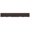 Dark Brown Solid Wood Bathroom Countertop - 220x30 cm