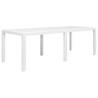 Garden Table White 220x90x72 cm Plastic Rattan Look Colour white Size 220 x 90 x 72 cm Quantity in Package 1 