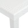 Garden Table White - 220x90 cm Rattan Look for Outdoor Dining