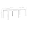 Garden Table White - 220x90 cm Rattan Look for Outdoor Dining