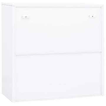 White Steel Office Cabinet 90x40x90 cm - Secure & Stylish