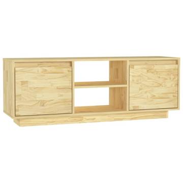 Elegant Solid Pinewood TV Cabinet - 110x30x40 cm | HipoMarket