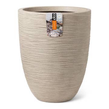 Capi Vase Elegant Low Waste Rib 34x46 cm - Terrazzo Beige