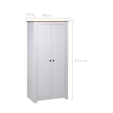 Stylish White Pine Wardrobe 80x50x171.5 cm | HipoMarket