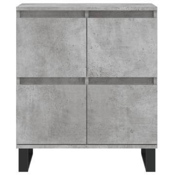 3-Pc Concrete Grey Engineered Wood Sideboards | Hipo Market