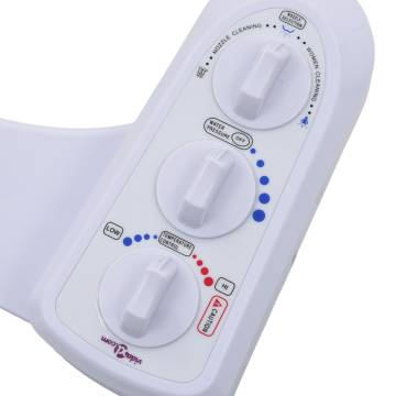 Bidet Toilet Seat Attachment - Hot & Cold Water Dual Nozzles