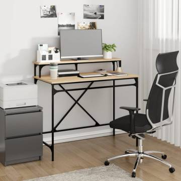 Desk Sonoma Oak - Industrial Charm & Durability | HipoMarket