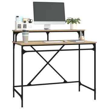 Desk Sonoma Oak - Industrial Charm & Durability | HipoMarket