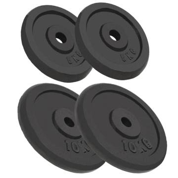 Weight Plates 4 pcs 2x10kg + 2x5kg Cast Iron - HipoMarket