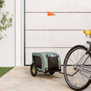 Pet Bike Trailer - Grey & Black Oxford Fabric | HipoMarket