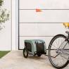 Pet Bike Trailer Grey and Black Oxford Fabric and Iron Colour grey Size 53 x 124 x 53 cm 