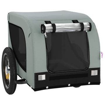 Pet Bike Trailer - Grey & Black Oxford Fabric | HipoMarket