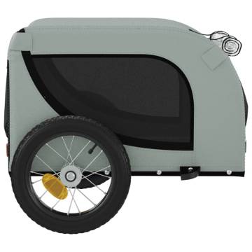 Pet Bike Trailer - Grey & Black Oxford Fabric | HipoMarket