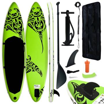 Inflatable Stand Up Paddleboard Set - 305x76 cm Green