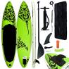 Inflatable Stand Up Paddleboard Set 305x76x15 cm Green Colour green Size 305 x 76 x 15 cm 