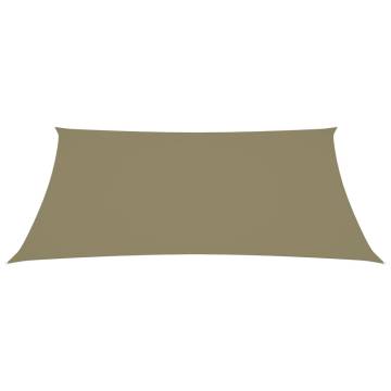 Sunshade Sail Oxford Fabric 6x8m Beige - Outdoor Protection