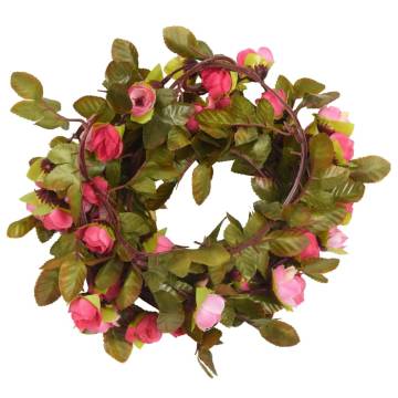 6 pcs Rose Artificial Flower Garlands - 215 cm | HipoMarket