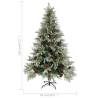 120 cm Christmas Tree with Pine Cones - Green & White