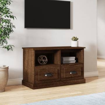 Brown Oak TV Cabinet - Stylish Storage for Your Living Room