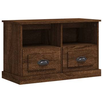 Brown Oak TV Cabinet - Stylish Storage for Your Living Room