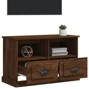 Brown Oak TV Cabinet - Stylish Storage for Your Living Room