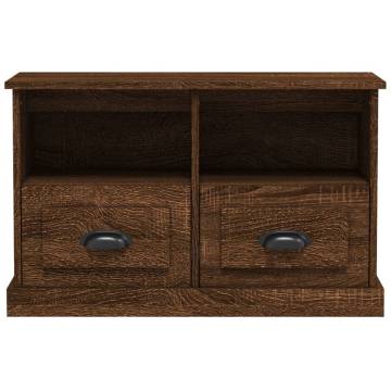 Brown Oak TV Cabinet - Stylish Storage for Your Living Room