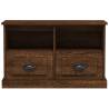 Brown Oak TV Cabinet - Stylish Storage for Your Living Room