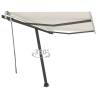 Freestanding Manual Retractable Awning 300x250 cm Cream Colour cream Size 300 x 250 cm Quantity in Package 1 