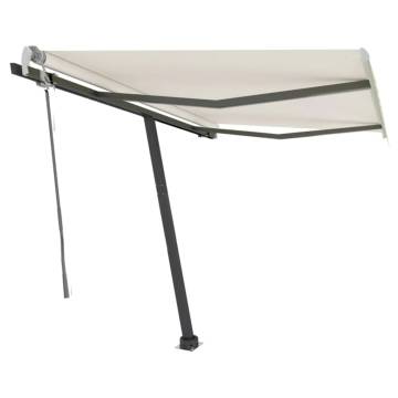 Freestanding Manual Retractable Awning 300x250 cm - Cream