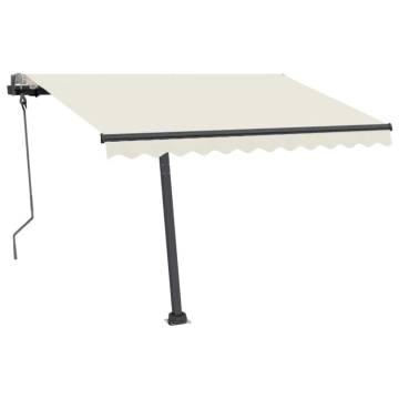 Freestanding Manual Retractable Awning 300x250 cm - Cream