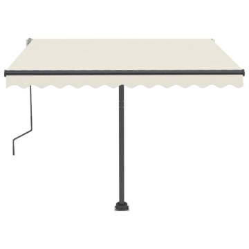 Freestanding Manual Retractable Awning 300x250 cm - Cream