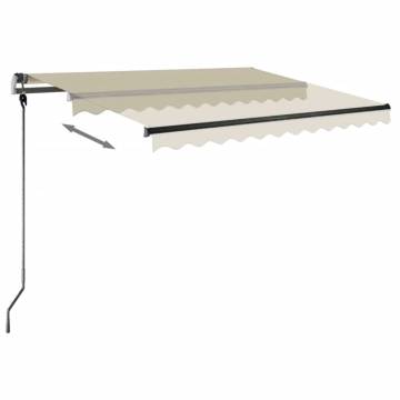 Freestanding Manual Retractable Awning 300x250 cm - Cream