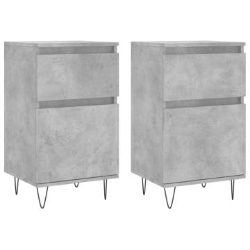 Trendy Concrete Grey Sideboards - 2 pcs | HipoMarket UK