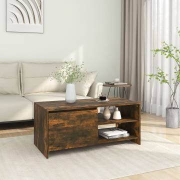 Stylish Smoked Oak Coffee Table - Modern & Durable Design