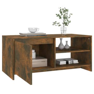 Stylish Smoked Oak Coffee Table - Modern & Durable Design