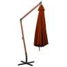 Hanging Parasol with Pole Terracotta 3.5x2.9m - Hipomarket