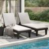 Sun Loungers 2 pcs Black - Adjustable Comfort & Style