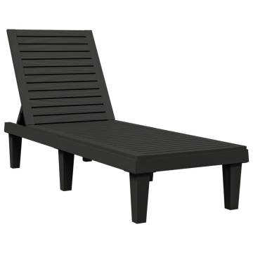 Sun Loungers 2 pcs Black - Adjustable Comfort & Style