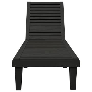 Sun Loungers 2 pcs Black - Adjustable Comfort & Style