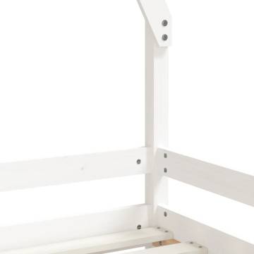 Kids Bed Frame White 80x200 cm - Solid Pine Wood