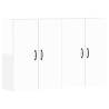 Wall Mounted Cabinets 2 pcs High Gloss White - Stylish Storage