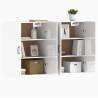 Wall Mounted Cabinets 2 pcs High Gloss White - Stylish Storage