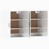 Wall Mounted Cabinets 2 pcs High Gloss White - Stylish Storage