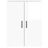 Wall Mounted Cabinets 2 pcs High Gloss White - Stylish Storage