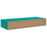 Elegant Blue Wall-Mounted Drawer Shelves - Set of 2