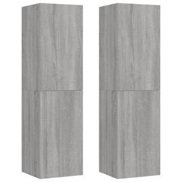 Wall-mounted TV Cabinets 2 pcs Grey Sonoma | Hipomarket